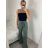 Nohavice dlhé letné mušelínové dámske (S/M ONE SIZE) TALIANSKA MÓDA IMD23325/DUR -   hnedá
 -   S / M