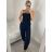 Kalhoty letní dlouhé oversize dámské ELENA (S/M ONE SIZE) ITALSKÁ MÓDA IMD24130