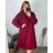 Kabát flaušový dlouhý rukáv dámský nadrozměr (3XL/4XL ONE SIZE) ITALSKÁ MÓDA IMD23MILANO/DU 3XL / 4XL smaragdová