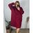 Kabát flaušový dlouhý rukáv dámský nadrozměr (3XL/4XL ONE SIZE) ITALSKÁ MÓDA IMD23MILANO/DU 3XL / 4XL smaragdová