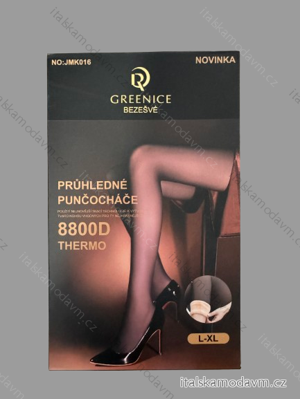 Punčocháče průhledné bezešvé teplé thermo (L-XL, 2XL-3XL GREENICE JMK016/DUR _barva viz foto 2XL/3XL