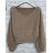 Sveter dlhý rukáv dámsky (S/M ONE SIZE) TALIANSKA MÓDA IMPSD24172