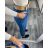 Kalhoty s páskem  dlouhé  dámské (S/M ONE SIZE) ITALSKá MODA IM424BELTINA/DR S/M modrá