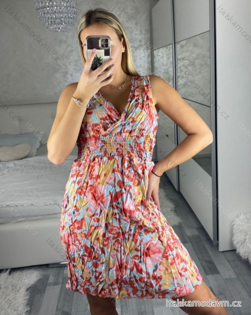 Šaty letné krátké bez rukávov dámske (M/L, XL/2XL) IMB24D2202/DUR -   červená -   M / L