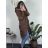 Kabát zimní s kapucí dámská LHD fashion (S-2XL) LHD-2M-033/DR 5XL tmavo smaragdová