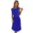 311-16 LILA Plisované šaty s krátkým rukávem - Royal Blue