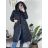 Kabát zimní s kapucí dámska  LHD fashion (S-2XL) LHD-2M-033-1/DR S Černá
