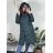 Kabát zimní s kapucí dámska  LHD fashion (S-2XL) LHD-2M-033-3/DR M tmavě smaragdová