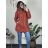 Kabát zimní s kapucí dámska  LHD fashion (S-2XL) LHD-2M-231-1/DR 2XL hnědá