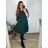 Elegantní šaty 3/4 rukáv dámske nadrozmer (XL/2XL/3XL ONE SIZE) TALIANSKA MóDA IM423PALERMO/DU XL/2XL biela