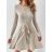 Šaty krátké teplé dlouhý rukáv dámské (S/M/L ONE SIZE) ITALSKÁ MÓDA IMM24M1048