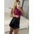 Sveter s rolákom krátky rukáv dámsky (S/M ONE SIZE) TALIANSKA MÓDA IMWMM232877/DR -   biela -   S / M
