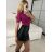 Sveter s rolákom krátky rukáv dámsky (S/M ONE SIZE) TALIANSKA MÓDA IMWMM232877/DR -   biela -   S / M