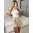Sveter s rolákom krátky rukáv dámsky (S/M ONE SIZE) TALIANSKA MÓDA IMWMM232877/DR -   biela -   S / M