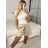 Sveter s rolákom krátky rukáv dámsky (S/M ONE SIZE) TALIANSKA MÓDA IMWMM232877/DR -   biela -   S / M
