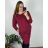 Šaty klasik dlouhý rukáv nadrozměr dámske (2XL/3XL ONE SIZE) TALIANSKA MÓDA IM723KLASIKA/DUR 2XL/3XL čierna