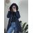 Kabát zimní s kapucí dámská LHD fashion (S-2XL) LHD-2M-231-2/DR M tmavo modrá