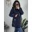 Kabát zimní s kapucí dámská LHD fashion (S-2XL) LHD-2M-231-2/DR M tmavo modrá