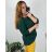 Svetr oversize teplý dlouhý rukáv dámský nadrozměr (50/52/54 ONE SIZE) TALIANSKA MóDA IMSM24OLIVIE