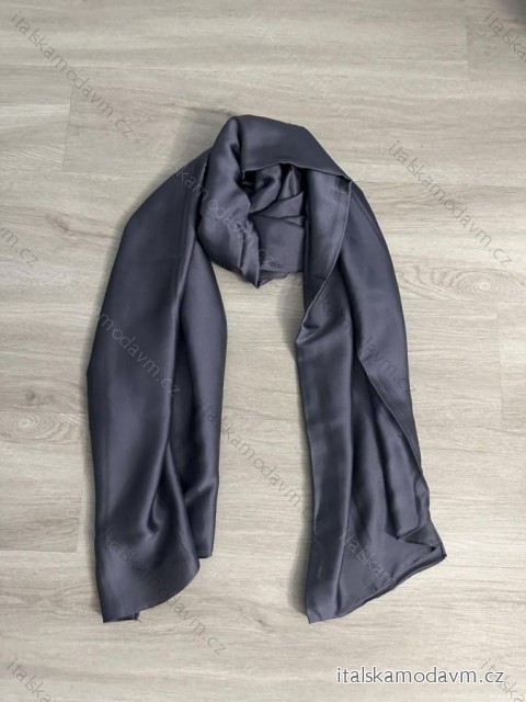 Šál, šatka saténová dámska (ONE SIZE) DELFIN DEL24899S/DR ONE SIZE šedá tmavá
