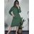 Šaty so svetrom úpletové elegantné na ramienka dámske (S/M ONE SIZE) MB2123CV2625/DUR fialová S/M