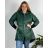 Bunda  s kapucí dámská nadrozměr (3XL/4XL ONE SIZE) ITALSKÁ MÓDA IM423683/DUR khaki 3XL/4XL