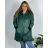 Bunda  s kapucí dámská nadrozměr (3XL/4XL ONE SIZE) ITALSKÁ MÓDA IM423683/DUR khaki 3XL/4XL