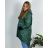 Bunda  s kapucí dámská nadrozměr (3XL/4XL ONE SIZE) ITALSKÁ MÓDA IM423683/DUR khaki 3XL/4XL