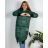 Bunda dlhá s kapucňou dámska nadrozmer (2XL/3XL ONE SIZE) TALIANSKA MÓDA IM423WHITNEY