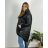 Bunda  s kapucí dámská nadrozměr (3XL/4XL ONE SIZE) ITALSKÁ MÓDA IM423683/DUR khaki 3XL/4XL