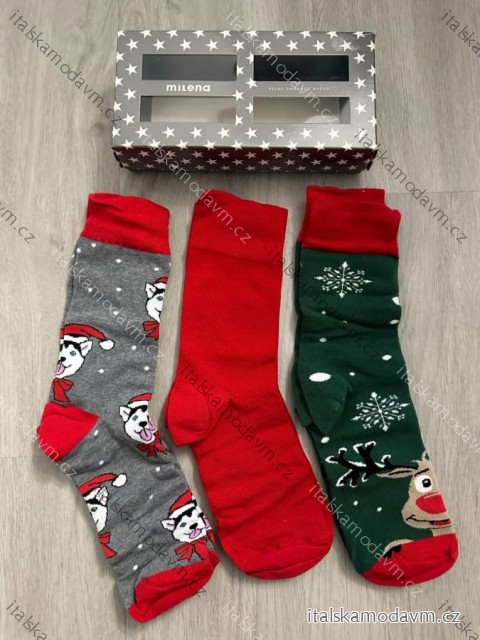 Dárková krabička s ponožkami milena vánoční dámské (38-41) POLSKÁ MÓDA DPP24MERRY-2/DR