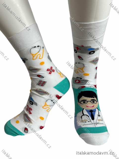 Ponožky veselé doktor pánské (41-43, 44-46) POLSKÁ MÓDA DPP22DOKTOR/DR 38-40