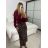 Košeľa saténová dlhý rukáv dámske (S/M/L ONE SIZE) TALIANSKA MóDA IM324011/DU -   vínová -   S / M