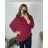 Sveter oversize šikmý dlhý rukáv dámske  nadrozměr (48/50/52 ONE SIZE) TALIANSKA MóDA IM424509XL