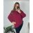 Sveter oversize šikmý dlhý rukáv dámske  nadrozměr (48/50/52 ONE SIZE) TALIANSKA MóDA IM424509XL