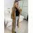 Cardigan pletený dlouhý rukáv dámský (S/M/L ONE SIZE) ITALSKÁ MÓDA IMWBL24050/DU -   hnědá -   S/M/L