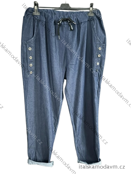 Nohavice strečové elegantné dámske nadrozmer (50/52/54 ONE SIZE) TALIANSKA MÓDA IM424718/DR