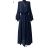 Šaty dlhé elegantný dlhý rukáv dámske (S/M/L ONE SIZE) TALIANSKA MÓDA IMPES24VALLIA3 Čierna S/M/L