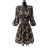 Šaty krátké elegantní 3/4 rukáv dámské (S/M ONE SIZE) ITALSKÁ MÓDA IMPES24DIANE11 tmavo modrá S / M