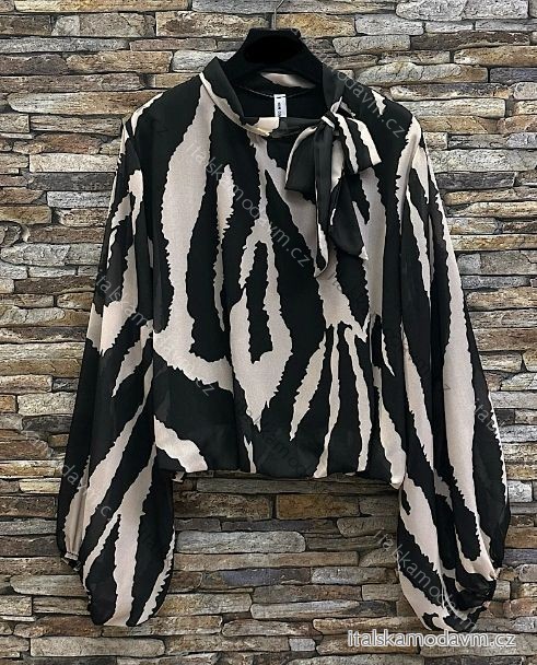 Halenka dlouhý rukáv dámská (S/M/L ONE SIZE) ITALSKÁ MÓDA IMPES24ANIELLA3 čierna S/M/L