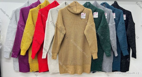 Sveter predĺžený lehký dlhý rukáv dámsky nadrozmer (54/56/58) ONE SIZE) TALIANSKA MÓDA IM424783