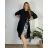Šaty oversize s flitrami 3/4 dlhý rukáv dámske nadrozmer (48/50/52 ONE SIZE) TALIANSKA MÓDA IM424761