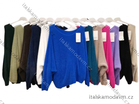 Sveter chlpatý dlhý rukáv dámsky (S/M/L ONE SIZE) TALIANSKA MÓDA IMPLI248099