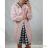 Cardigan pletený teplý dlouhý rukáv dámský (S/M/L ONE SIZE) ITALSKÁ MÓDA IMD221886/DR šedá M/L