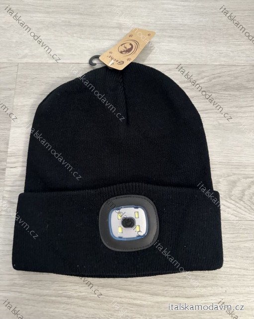 Čiapky s baterkou zimné pánská PV324F808/DR ONE SIZE čierna
