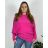 Sveter oversize šikmý dlhý rukáv dámske  nadrozměr (48/50/52 ONE SIZE) TALIANSKA MóDA IM424509XL