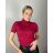 Tričko teplé s rolákom úpletové krátky rukáv dámske (S/M ONE SIZE) TALIANSKA MÓDA IMM22FD5805/DR -   staroružová
,   S/M