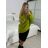 Svetr oversize šikmý dlouhý rukáv dámské (S/M/L ONE SIZE) ITALSKá MóDA IM424509/DUR -   zelená smaragdová -   S/M/L