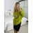 Svetr oversize šikmý dlouhý rukáv dámské (S/M/L ONE SIZE) ITALSKá MóDA IM424509/DUR -   zelená smaragdová -   S/M/L