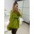 Tunika košilová dlouhý rukáv dámská (S/M/L ONE SIZE) ITALSKÁ MÓDA IMM24M3297/DUR hnědá ML
